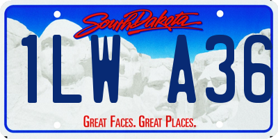 SD license plate 1LWA36