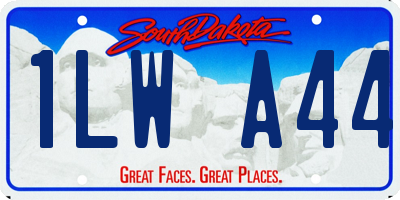 SD license plate 1LWA44