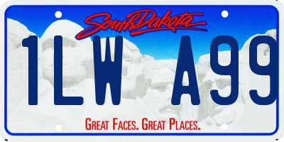 SD license plate 1LWA99