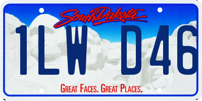 SD license plate 1LWD46