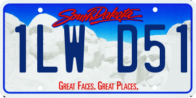 SD license plate 1LWD51