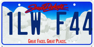 SD license plate 1LWF44