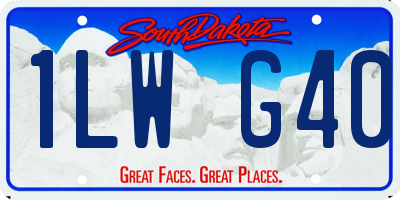 SD license plate 1LWG40