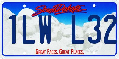 SD license plate 1LWL32