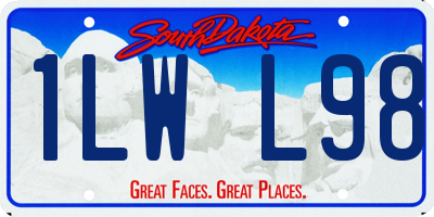 SD license plate 1LWL98