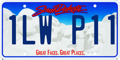 SD license plate 1LWP11