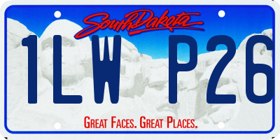 SD license plate 1LWP26