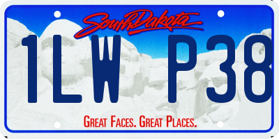 SD license plate 1LWP38