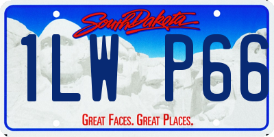 SD license plate 1LWP66