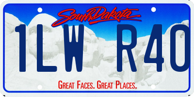 SD license plate 1LWR40