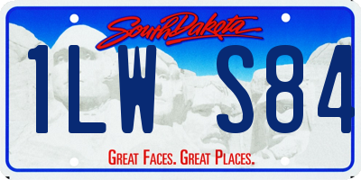 SD license plate 1LWS84