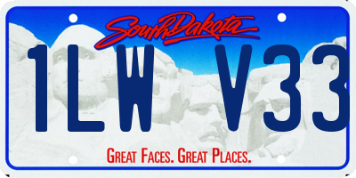 SD license plate 1LWV33