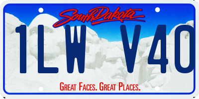 SD license plate 1LWV40