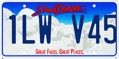 SD license plate 1LWV45