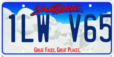 SD license plate 1LWV65