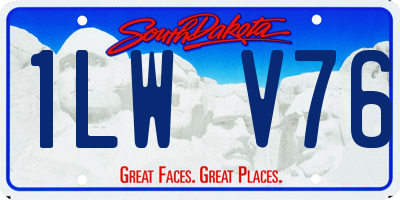 SD license plate 1LWV76