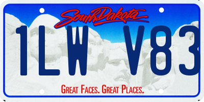 SD license plate 1LWV83