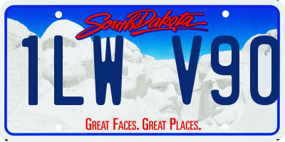 SD license plate 1LWV90