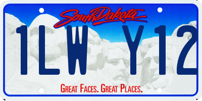 SD license plate 1LWY12