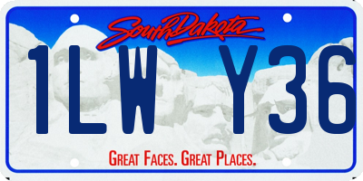 SD license plate 1LWY36