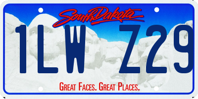 SD license plate 1LWZ29