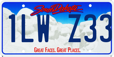 SD license plate 1LWZ33