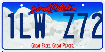 SD license plate 1LWZ72