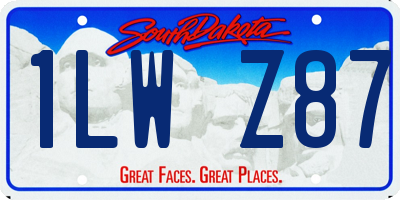 SD license plate 1LWZ87