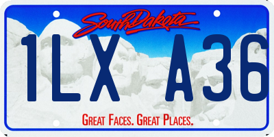 SD license plate 1LXA36