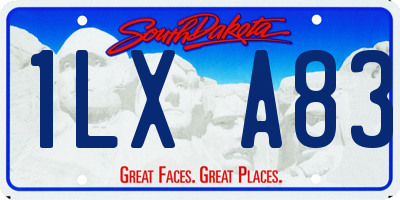 SD license plate 1LXA83