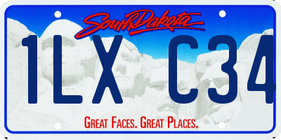 SD license plate 1LXC34