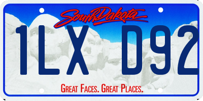SD license plate 1LXD92