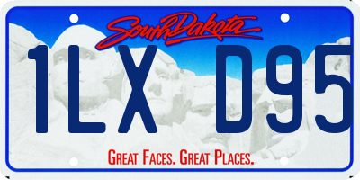 SD license plate 1LXD95