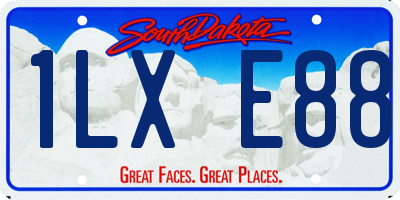SD license plate 1LXE88