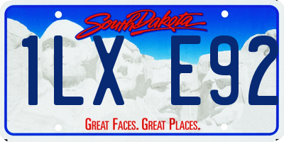 SD license plate 1LXE92