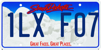 SD license plate 1LXF07