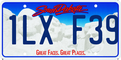 SD license plate 1LXF39