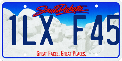 SD license plate 1LXF45