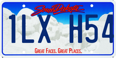 SD license plate 1LXH54