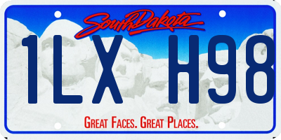 SD license plate 1LXH98