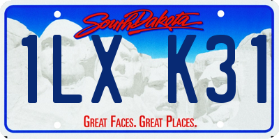 SD license plate 1LXK31