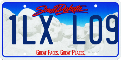 SD license plate 1LXL09