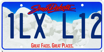 SD license plate 1LXL12