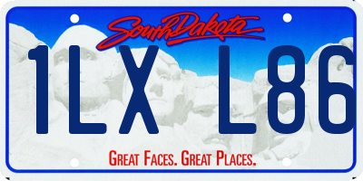 SD license plate 1LXL86