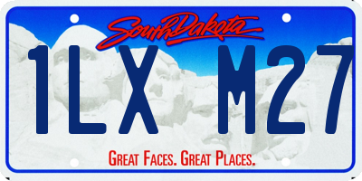 SD license plate 1LXM27