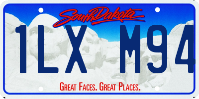SD license plate 1LXM94