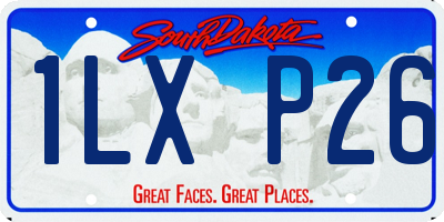 SD license plate 1LXP26