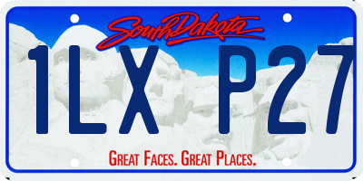 SD license plate 1LXP27