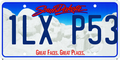 SD license plate 1LXP53