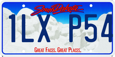 SD license plate 1LXP54